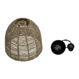 GLOBOSTAR® MEKA 204-0162 Boho Κρεμαστό Φωτιστικό Οροφής με Ντουί 1 x E27 AC 220-240V IP20 - Καφε - Μ31 x Π31 x Υ26cm