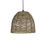 GLOBOSTAR® MEKA 204-0162 Boho Κρεμαστό Φωτιστικό Οροφής με Ντουί 1 x E27 AC 220-240V IP20 - Καφε - Μ31 x Π31 x Υ26cm