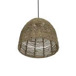 GLOBOSTAR® MEKA 204-0162 Boho Κρεμαστό Φωτιστικό Οροφής με Ντουί 1 x E27 AC 220-240V IP20 - Καφε - Μ31 x Π31 x Υ26cm