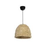 GLOBOSTAR® MEKA 204-0163 Boho Κρεμαστό Φωτιστικό Οροφής με Ντουί 1 x E27 AC 220-240V IP20 - Μπεζ - Μ30 x Π30 x Υ25cm