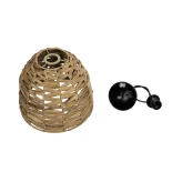 GLOBOSTAR® MEKA 204-0165 Boho Κρεμαστό Φωτιστικό Οροφής με Ντουί 1 x E27 AC 220-240V IP20 - Μπεζ - Μ30 x Π30 x Υ28cm