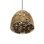GLOBOSTAR® MEKA 204-0165 Boho Κρεμαστό Φωτιστικό Οροφής με Ντουί 1 x E27 AC 220-240V IP20 - Μπεζ - Μ30 x Π30 x Υ28cm