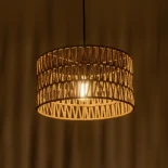 GLOBOSTAR® DARIO 204-0166 Boho Κρεμαστό Φωτιστικό Οροφής με Ντουί 1 x E27 AC 220-240V IP20 - Μπεζ - Μ30 x Π30 x Υ18cm
