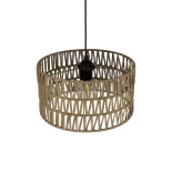 GLOBOSTAR® DARIO 204-0166 Boho Κρεμαστό Φωτιστικό Οροφής με Ντουί 1 x E27 AC 220-240V IP20 - Μπεζ - Μ30 x Π30 x Υ18cm