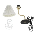 GLOBOSTAR® LIVL 204-0169 Μοντέρνο Επιτραπέζιο Φωτιστικό Πορτατίφ με Ντουί 1 x E27 AC 220-240V IP20 - Χρυσό & Μπεζ - Μ22 x Π22 x Υ34cm