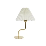 GLOBOSTAR® LIVL 204-0169 Μοντέρνο Επιτραπέζιο Φωτιστικό Πορτατίφ με Ντουί 1 x E27 AC 220-240V IP20 - Χρυσό & Μπεζ - Μ22 x Π22 x Υ34cm