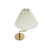 GLOBOSTAR® LIVL 204-0169 Μοντέρνο Επιτραπέζιο Φωτιστικό Πορτατίφ με Ντουί 1 x E27 AC 220-240V IP20 - Χρυσό & Μπεζ - Μ22 x Π22 x Υ34cm