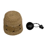 GLOBOSTAR® PANIER 204-0170 Boho Κρεμαστό Φωτιστικό Οροφής με Ντουί 1 x E27 AC 220-240V IP20 - Μπεζ - Μ32 x Π32 x Υ30cm