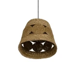 GLOBOSTAR® PANIER 204-0170 Boho Κρεμαστό Φωτιστικό Οροφής με Ντουί 1 x E27 AC 220-240V IP20 - Μπεζ - Μ32 x Π32 x Υ30cm