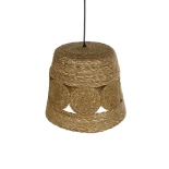 GLOBOSTAR® PANIER 204-0170 Boho Κρεμαστό Φωτιστικό Οροφής με Ντουί 1 x E27 AC 220-240V IP20 - Μπεζ - Μ32 x Π32 x Υ30cm