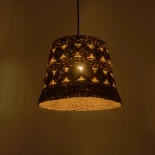 GLOBOSTAR® PANIER 204-0171 Boho Κρεμαστό Φωτιστικό Οροφής με Ντουί 1 x E27 AC 220-240V IP20 - Μπεζ - Μ32 x Π32 x Υ30cm