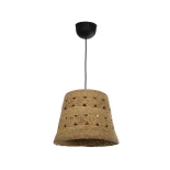 GLOBOSTAR® PANIER 204-0171 Boho Κρεμαστό Φωτιστικό Οροφής με Ντουί 1 x E27 AC 220-240V IP20 - Μπεζ - Μ32 x Π32 x Υ30cm