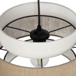 GLOBOSTAR® SOHO 204-0172 Μοντέρνο Κρεμαστό Φωτιστικό Οροφής με Ντουί 1 x E27 AC 220-240V IP20 - Καφέ & Μπεζ - Μ30 x Π30 x Υ20cm
