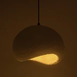 GLOBOSTAR® STONE 204-0176 Μοντέρνο Κρεμαστό Φωτιστικό Οροφής με Ντουί 1 x E27 AC 220-240V IP20 - Λευκό - Μ31.5 x Π35 x Υ26cm