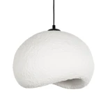 GLOBOSTAR® STONE 204-0176 Μοντέρνο Κρεμαστό Φωτιστικό Οροφής με Ντουί 1 x E27 AC 220-240V IP20 - Λευκό - Μ31.5 x Π35 x Υ26cm