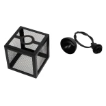 GLOBOSTAR® JAULA 204-0181 Μοντέρνο Κρεμαστό Φωτιστικό Οροφής Μονόφωτο 1 x E27 AC 220-240V IP20 Μαύρο - Μ16 x Π16 x Υ16cm