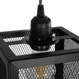 GLOBOSTAR® JAULA 204-0181 Μοντέρνο Κρεμαστό Φωτιστικό Οροφής Μονόφωτο 1 x E27 AC 220-240V IP20 Μαύρο - Μ16 x Π16 x Υ16cm