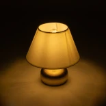 GLOBOSTAR® KORG 204-0184 Μοντέρνο Επιτραπέζιο Φωτιστικό Πορτατίφ με Ντουί 1 x E27 AC 220-240V IP20 - Χάλκινο & Μπεζ - Μ17 x Π17 x Υ23cm