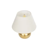 GLOBOSTAR® KORG 204-0184 Μοντέρνο Επιτραπέζιο Φωτιστικό Πορτατίφ με Ντουί 1 x E27 AC 220-240V IP20 - Χάλκινο & Μπεζ - Μ17 x Π17 x Υ23cm