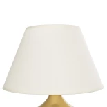 GLOBOSTAR® KORG 204-0184 Μοντέρνο Επιτραπέζιο Φωτιστικό Πορτατίφ με Ντουί 1 x E27 AC 220-240V IP20 - Χάλκινο & Μπεζ - Μ17 x Π17 x Υ23cm