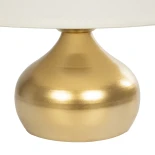 GLOBOSTAR® KORG 204-0184 Μοντέρνο Επιτραπέζιο Φωτιστικό Πορτατίφ με Ντουί 1 x E27 AC 220-240V IP20 - Χάλκινο & Μπεζ - Μ17 x Π17 x Υ23cm