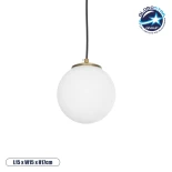 GLOBOSTAR® GLOBIDIO 204-0195 Μοντέρνο Κρεμαστό Φωτιστικό Οροφής με Ντουί 1 x E27 AC 220-240V IP20 - Χρύσο & Λευκό - Μ15 x Π15 x Υ15cm