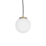 GLOBOSTAR® GLOBIDIO 204-0195 Μοντέρνο Κρεμαστό Φωτιστικό Οροφής με Ντουί 1 x E27 AC 220-240V IP20 - Χρύσο & Λευκό - Μ15 x Π15 x Υ15cm