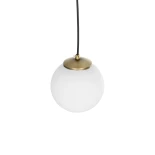 GLOBOSTAR® GLOBIDIO 204-0195 Μοντέρνο Κρεμαστό Φωτιστικό Οροφής με Ντουί 1 x E27 AC 220-240V IP20 - Χρύσο & Λευκό - Μ15 x Π15 x Υ15cm