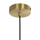 GLOBOSTAR® GLOBIDIO 204-0195 Μοντέρνο Κρεμαστό Φωτιστικό Οροφής με Ντουί 1 x E27 AC 220-240V IP20 - Χρύσο & Λευκό - Μ15 x Π15 x Υ15cm