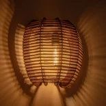 GLOBOSTAR® BOND 205-0050 Boho Φωτιστικό Τοίχου - Απλίκα με Ντουί 1 x E27 AC 220-240V IP20 - Μπεζ - M35 x Π18 x Υ32cm