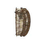 GLOBOSTAR® BOND 205-0050 Boho Φωτιστικό Τοίχου - Απλίκα με Ντουί 1 x E27 AC 220-240V IP20 - Μπεζ - M35 x Π18 x Υ32cm