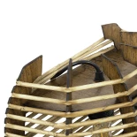 GLOBOSTAR® BOND 205-0050 Boho Φωτιστικό Τοίχου - Απλίκα με Ντουί 1 x E27 AC 220-240V IP20 - Μπεζ - M35 x Π18 x Υ32cm