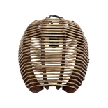 GLOBOSTAR® BOND 205-0050 Boho Φωτιστικό Τοίχου - Απλίκα με Ντουί 1 x E27 AC 220-240V IP20 - Μπεζ - M35 x Π18 x Υ32cm