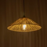 GLOBOSTAR® CHAPEAU 205-0086 Boho Κρεμαστό Φωτιστικό Οροφής με Ντουί 1 x E27 AC 220-240V IP20 - Μπεζ - M41 x Π41 x Υ17cm