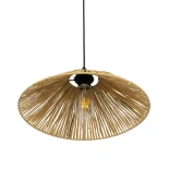 GLOBOSTAR® CHAPEAU 205-0086 Boho Κρεμαστό Φωτιστικό Οροφής με Ντουί 1 x E27 AC 220-240V IP20 - Μπεζ - M41 x Π41 x Υ17cm