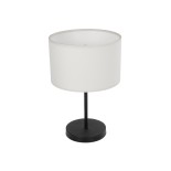 GLOBOSTAR® LARA 204-0075 Μοντέρνο Επιτραπέζιο Φωτιστικό Πορτατίφ με Ντουί 1 x E27 AC 220-240V IP20 - Μαύρο & Μπεζ - Μ24 x Π24 x Υ35cm