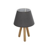 GLOBOSTAR® CAP 204-0068 Μοντέρνο Επιτραπέζιο Φωτιστικό Πορτατίφ με Ντουί 1 x E27 AC 220-240V IP20 - Καφέ & Μαύρο - Μ22 x Π22 x Υ33cm