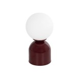 GLOBOSTAR® MAGIC 204-0135 Μοντέρνο Επιτραπέζιο Φωτιστικό Πορτατίφ με Ντουί 1 x E14 AC 220-240V IP20 - Κόκκινο & Λευκό - Μ13 x Π13 x Υ28cm