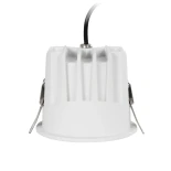 GLOBOSTAR® DUSTY 60340 Χωνευτό Downlight Σποτ LED 12W 1380lm 45° AC 220-240V Αδιάβροχο IP65 Φυσικό Λευκό 4500K - Bridgelux COB Chip & TÜV SÜD Driver - Λευκό & Μαύρο Ματ - Μ8 x Π8 x Υ7.5cm / Q7.5cm - 5 Χρόνια Εγγύηση