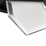 GLOBOSTAR® EMPIRE 60781 Μοντέρνο Φωτιστικό Τοίχου - Απλίκα LED 12W 1200lm 120° AC 220-240V Αδιάβροχο IP65 Θερμό Λευκό 2700K - Bridgelux SMD Chip & TÜV SÜD Driver - Μαύρο Ματ - Μ18.5 x Π17 x Υ10cm - 3 Χρόνια Εγγύηση