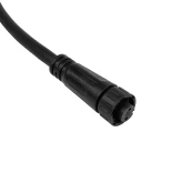 GLOBOSTAR® CONNECTOR 60955 2 Pin Καλώδιο/Επέκταση Ι 1 Μέτρου με Είσοδο 1 x Αρσενικό Βύσμα & Έξοδο 1 x Θηλυκό Βύσμα Αδιάβροχο IP68 - Μαύρο - Μ100 x Π2 x Υ2cm