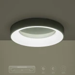 GLOBOSTAR® SALEM 61234 Μοντέρνο Φωτιστικό Οροφής LED 75W 8625lm 120° AC 220-240V IP20 Ρυθμιζόμενο Λευκό CCT με Χειριστήριο από 2700K έως 6000K Dimmable - Lumileds SMD Chip - Γκρι - Μ45 x Π45 x Υ8.5cm - 3 Χρόνια Εγγύηση