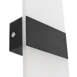 GLOBOSTAR® RARE 61337 Μοντέρνο Φωτιστικό Τοίχου - Απλίκα LED 5W 600lm 180° AC 220-240V IP20 Ρυθμιζόμενο Λευκό CCT με On/Off 2700K/4500K/6000K - Lumileds SMD Chip - Μαύρο Ματ - Μ10 x Π5 x Υ27.5cm - 3 Χρόνια Εγγύηση