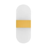 GLOBOSTAR® RARE 61338 Μοντέρνο Φωτιστικό Τοίχου - Απλίκα LED 5W 600lm 180° AC 220-240V IP20 Ρυθμιζόμενο Λευκό CCT με On/Off 2700K/4500K/6000K - Lumileds SMD Chip - Χρυσό Βούρτσας - Μ10 x Π5 x Υ27.5cm - 3 Χρόνια Εγγύηση