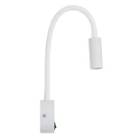 GLOBOSTAR® GOOSE 61688 Μοντέρνο Φωτιστικό Τοίχου - Απλίκα Ξενοδοχείου Reading Light LED 3W 300lm 36° AC 220-240V IP20 Θερμό Λευκό 2700K - CREE XPE Chip & TÜV SÜD Driver - Λευκό Ματ - Μ6.5 x Π15 x Υ24.5cm - 3 Χρόνια Εγγύηση