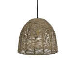 GLOBOSTAR® MEKA 204-0162 Boho Κρεμαστό Φωτιστικό Οροφής με Ντουί 1 x E27 AC 220-240V IP20 - Καφε - Μ31 x Π31 x Υ26cm