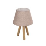 GLOBOSTAR® CAP 204-0070 Μοντέρνο Επιτραπέζιο Φωτιστικό Πορτατίφ με Ντουί 1 x E27 AC 220-240V IP20 - Καφέ & Ροζ - Μ22 x Π22 x Υ33cm