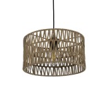 GLOBOSTAR® DARIO 204-0166 Boho Κρεμαστό Φωτιστικό Οροφής με Ντουί 1 x E27 AC 220-240V IP20 - Μπεζ - Μ30 x Π30 x Υ18cm