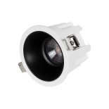 GLOBOSTAR® DUSTY 60341 Χωνευτό Downlight Σποτ LED 12W 1320lm 45° AC 220-240V Αδιάβροχο IP65 Θερμό Λευκό 2700K - Bridgelux COB Chip & TÜV SÜD Driver - Λευκό & Μαύρο Ματ - Μ8 x Π8 x Υ7.5cm / Q7.5cm - 5 Χρόνια Εγγύηση