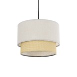 GLOBOSTAR® BIGGIE 204-0099 Μοντέρνο Κρεμαστό Φωτιστικό Οροφής με Ντουί 1 x E27 AC 220-240V IP20 - Μπεζ - Μ30 x Π30 x Υ26cm